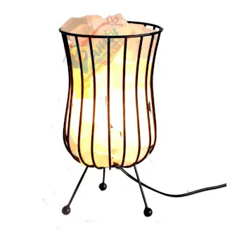 Himalájska soľná lampa vysoká s bielou soľou
