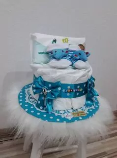 Plienková torta - mini s ponožkami