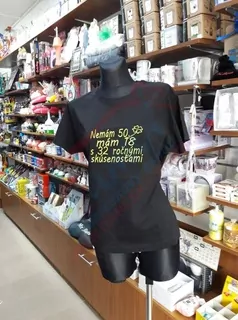 Vyšívané tričko pre skúsenú 50-ničku