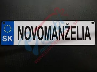 Novomanželia - Plechová tabuľka