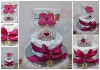 Plienková torta - dvojposchodová s korunkou