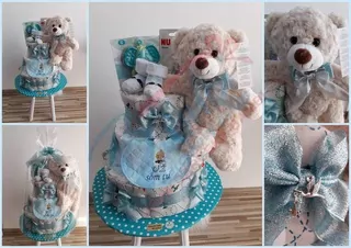 Plienková torta - maxi modro-strieborná