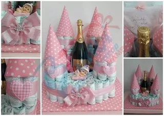Plienková torta - maxi zámok pre princeznú