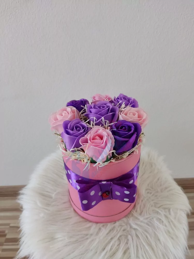 Flowers box- fialový mini