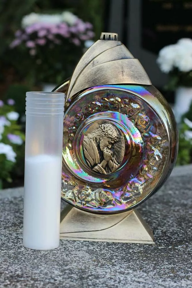xLuxusný kahanec na hrob s Ježiškom 34 cm