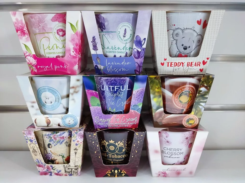 Sviečka v skle COTTON