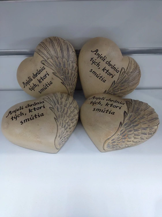 Dekorácia srdce Anjeli...