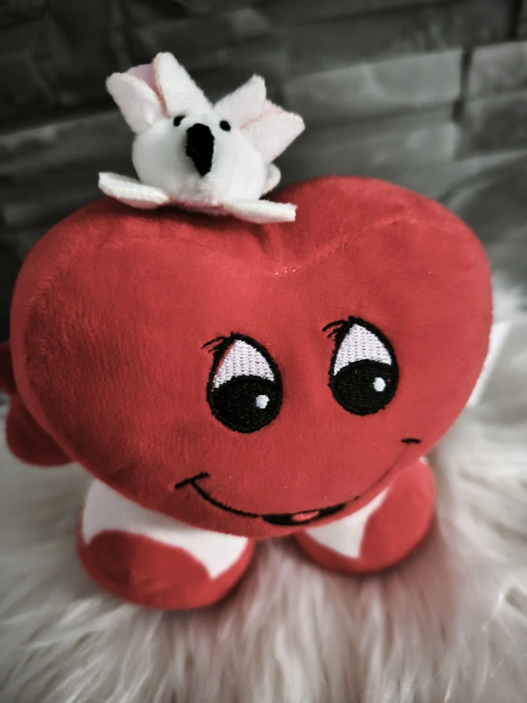 Plyšové srdiečko s myškou 🐭❤️