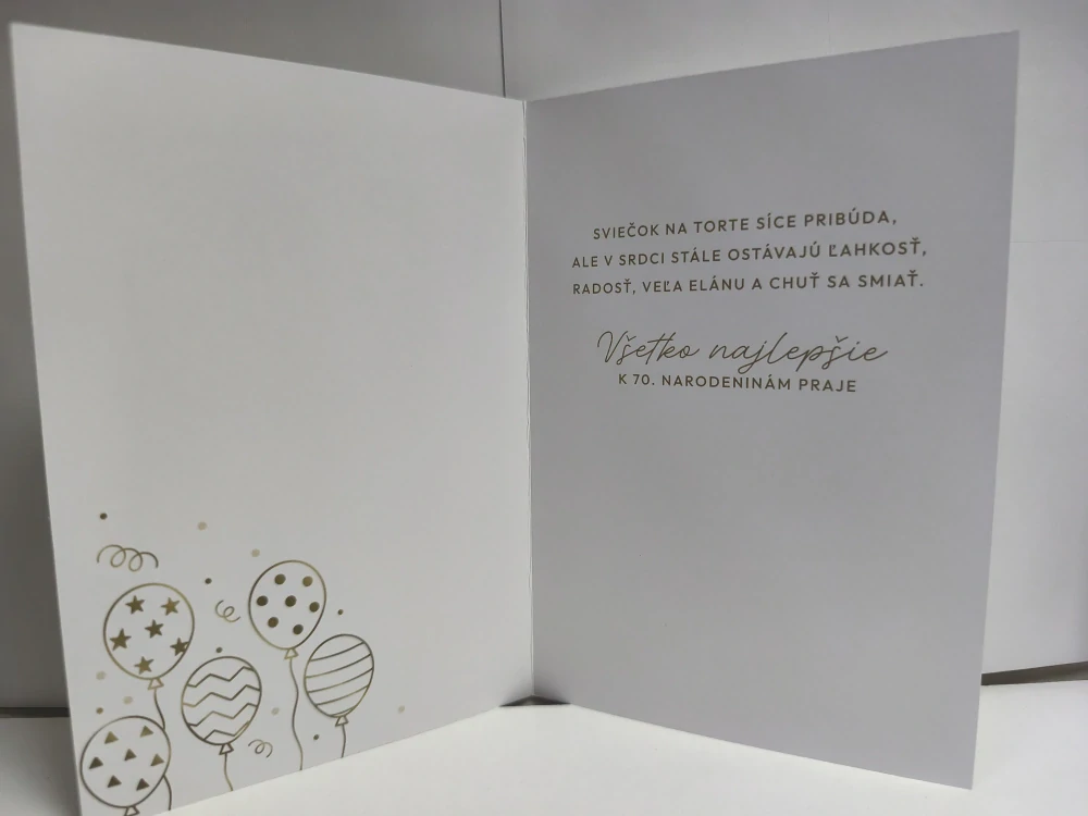 Blahoželanie k 70. narodeninám balóniky
