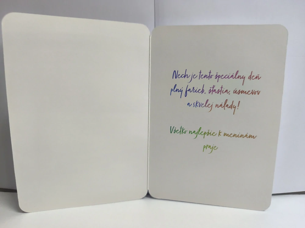 Blahoželanie k meninám farebné