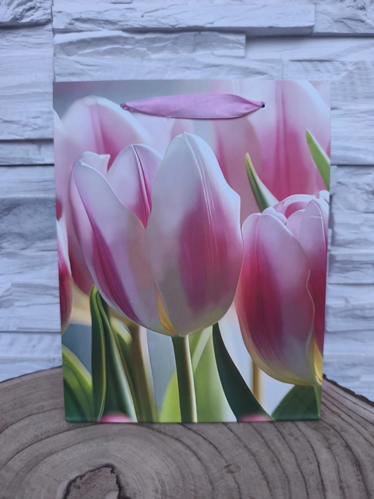 🌷 Darčeková taška s motívom tulipánov