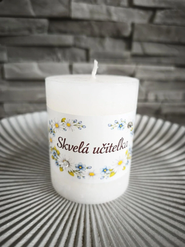 ---🕯️ Voňavá sviečka „Skvelá učiteľka“