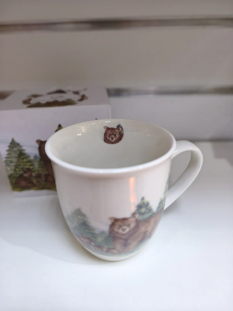 Porcelánový hrnček Medvedia rodina – 400 ml