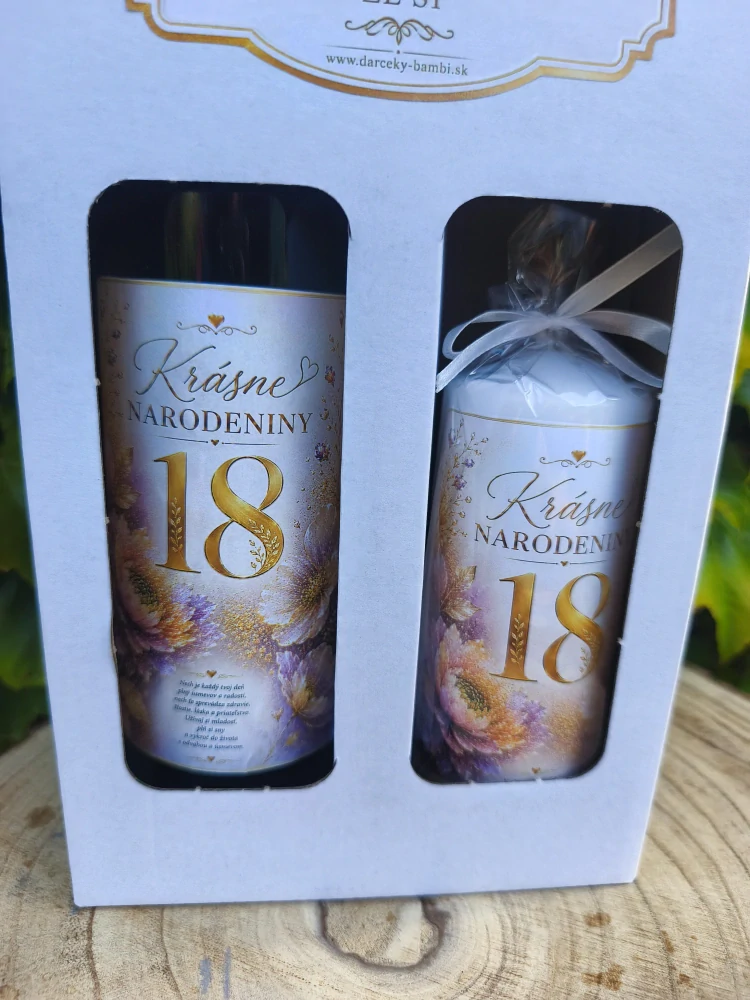 Darčeková sada k 18. narodeninám 🍷🕯️🎁