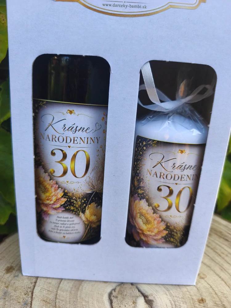 Darčeková sada k 30. narodeninám 🍷🕯️🎁