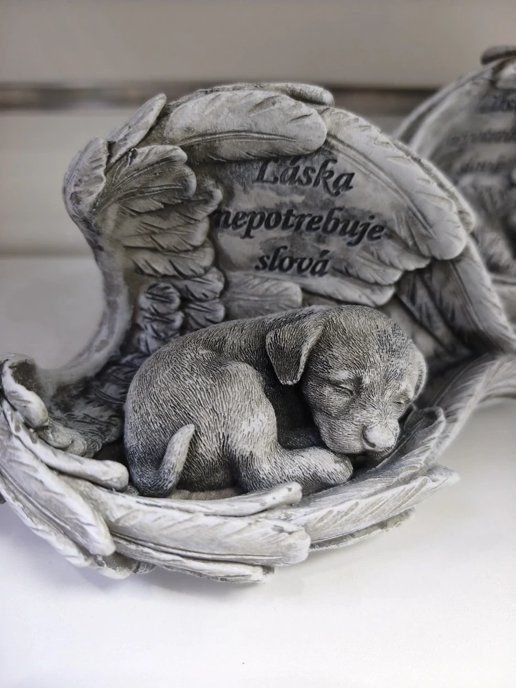 Anjelské krídla so zvieratkom: psík/mačička
