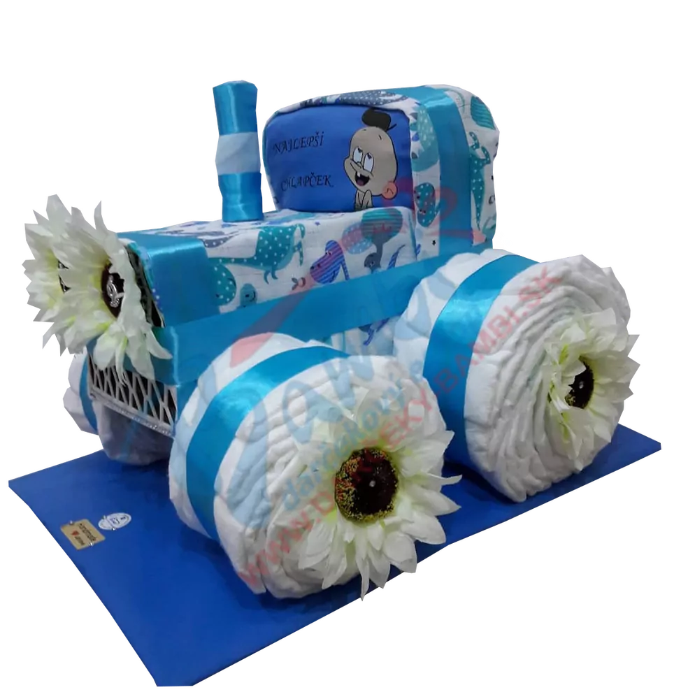 Plienková torta - Traktor modrý