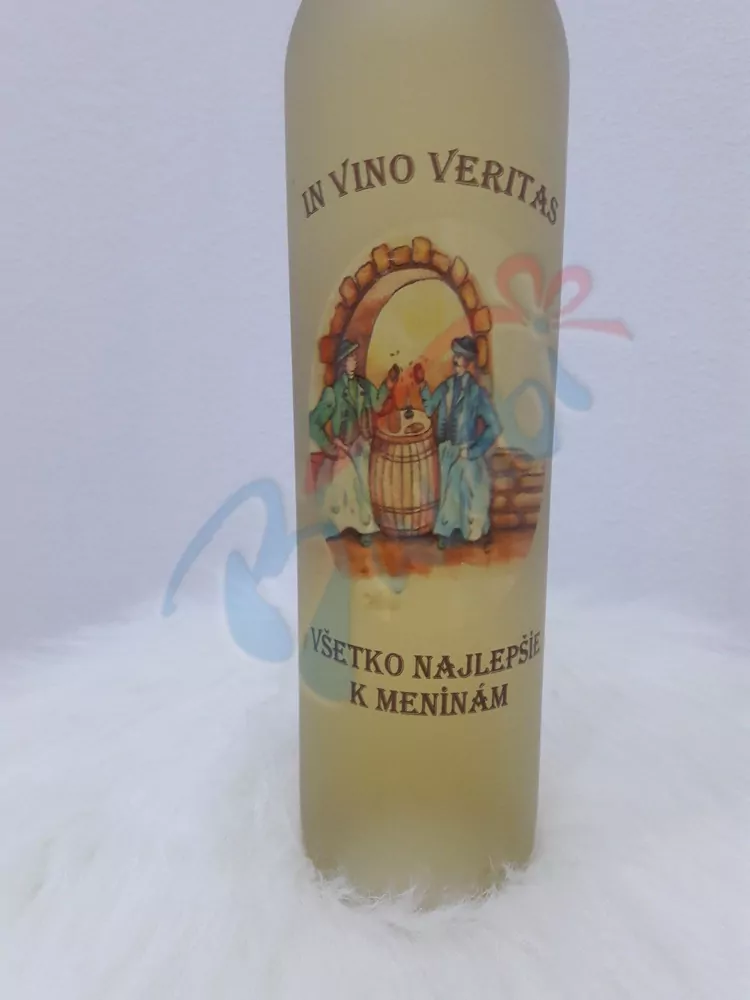 Víno pieskované Všetko najlepšie k meninám