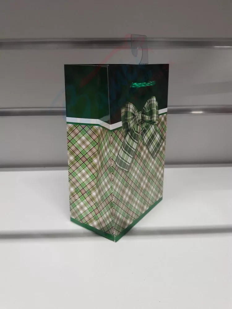 Darčeková taška zelená s mašľou 