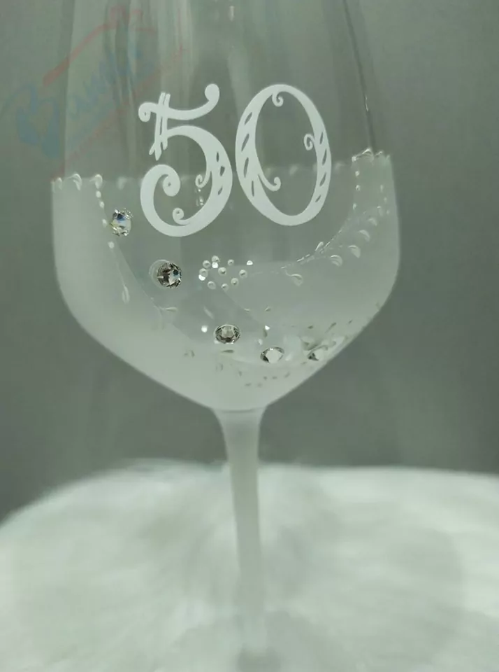 Jubilejný pohár so Swarovského kryštálmi 50