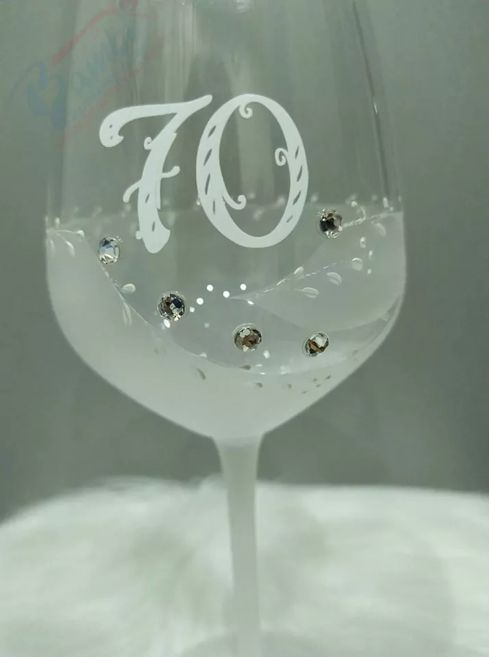 Jubilejný pohár so Swarovského kryštálmi 70