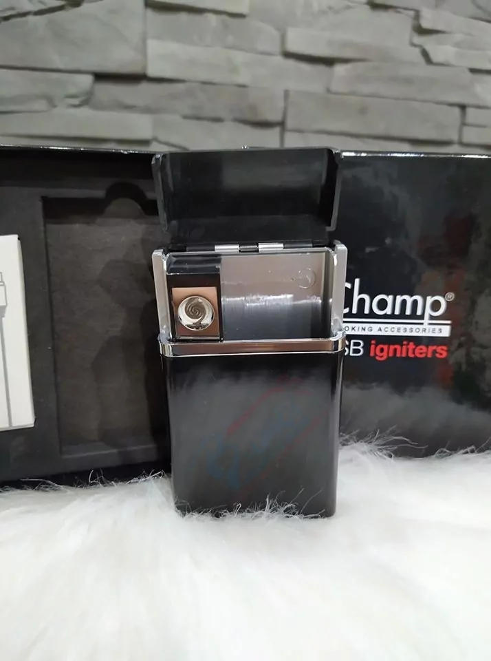 USB zapaľovač s tabatierkou čierny