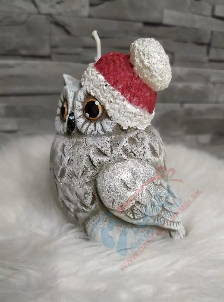 Sviečka Sovička s čiapkou