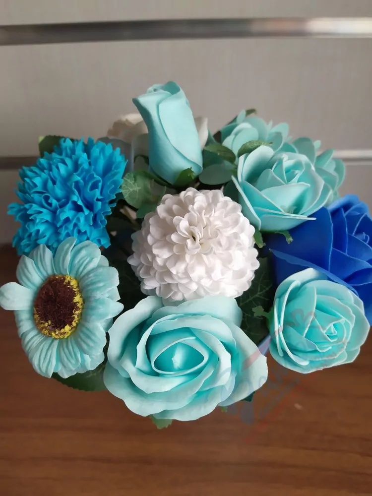 Mydlový flower box Mix Blue