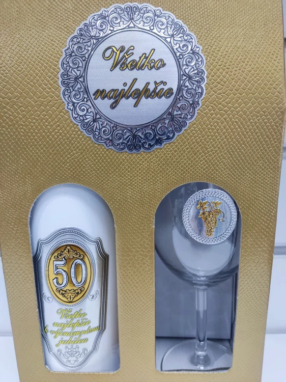 Darčeková sada víno + pohár 50