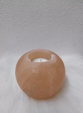 Soľná lampa Guľa na čajovú sviečku