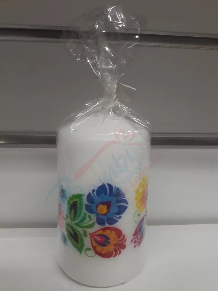 Sviečka s ľudovým motívom