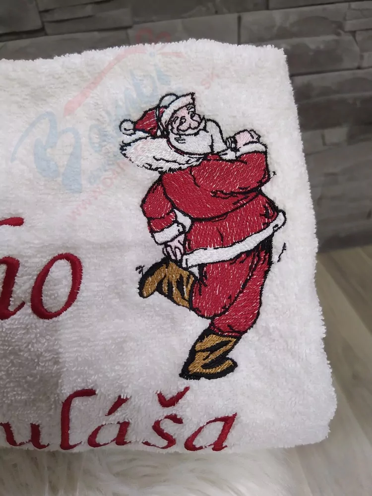 Osuška s nápisom Krásneho Mikuláša