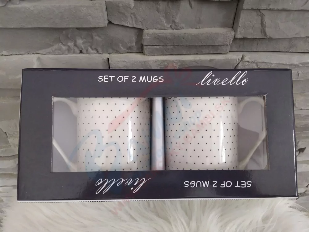 Set dvoch šálok Livello - čierny