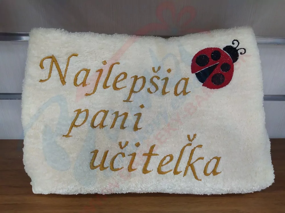 Darčeková sada anjelka+osuška pre najlepšiu pani učiteľku