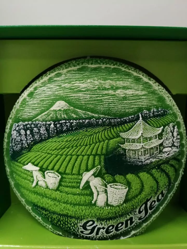 Sviečka ovál-zelený čaj