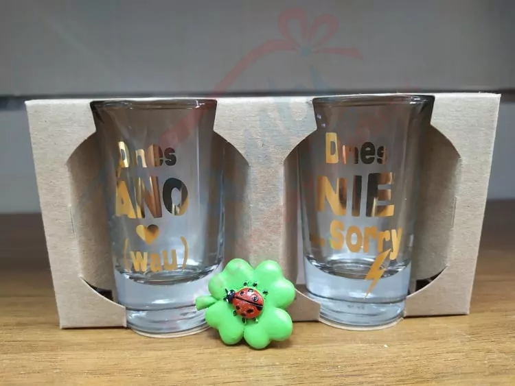 Set pohárikov Dnes áno/nie