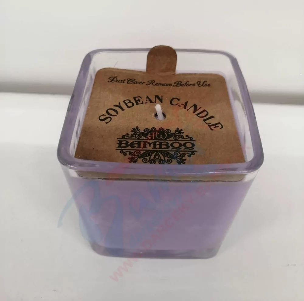 Levanduľová sójová sviečka v skle