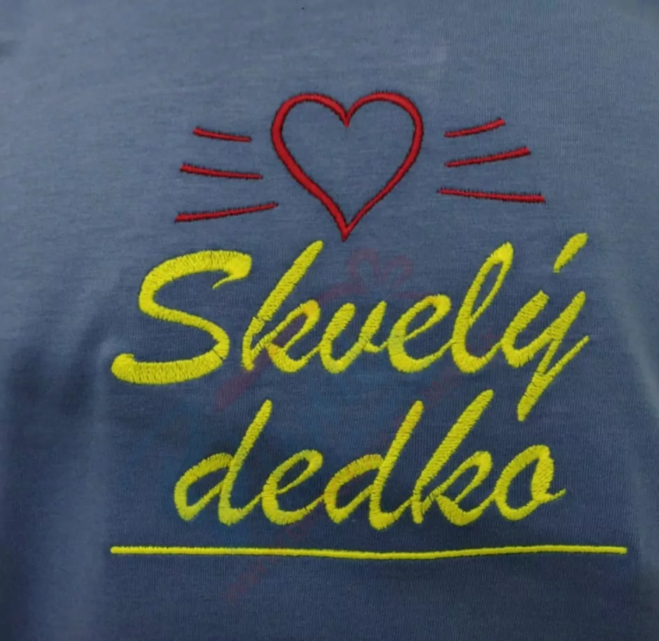 Vyšívané tričko - skvelý dedko