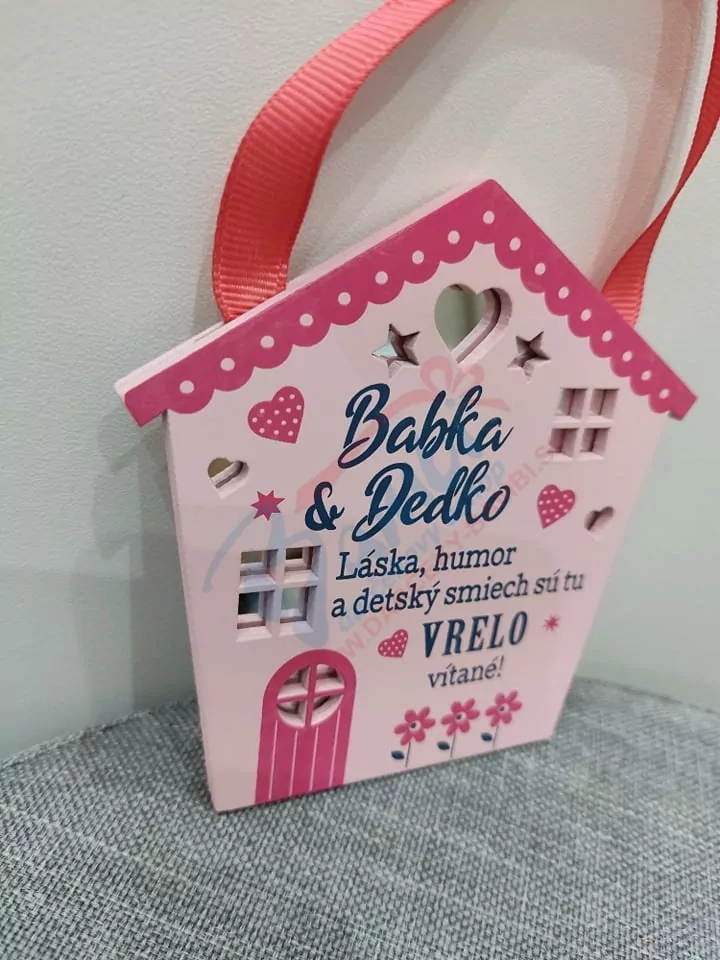 Drevená plaketka - Babka a Dedko