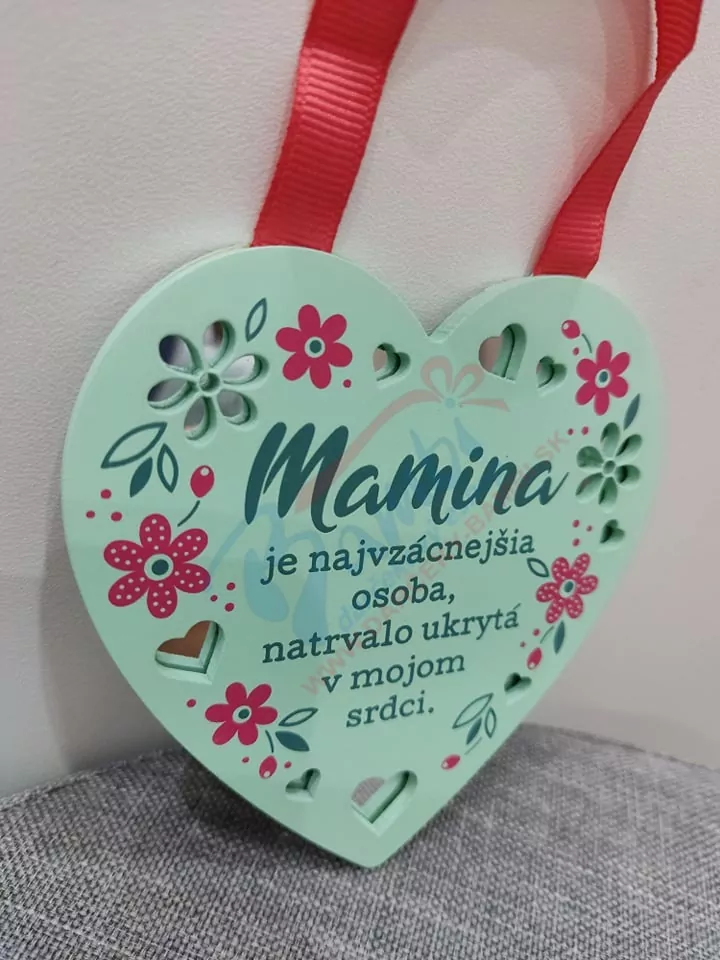 Drevená plaketka - Mamina
