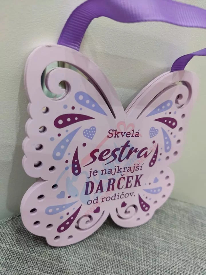 Drevená plaketka - Skvelá sestra