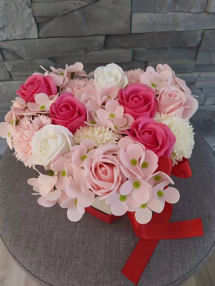 Flowers box v tvare srdca