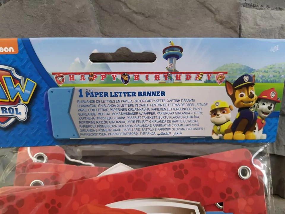 Girlanda Paw Patroll - Happy Birthday - Licence