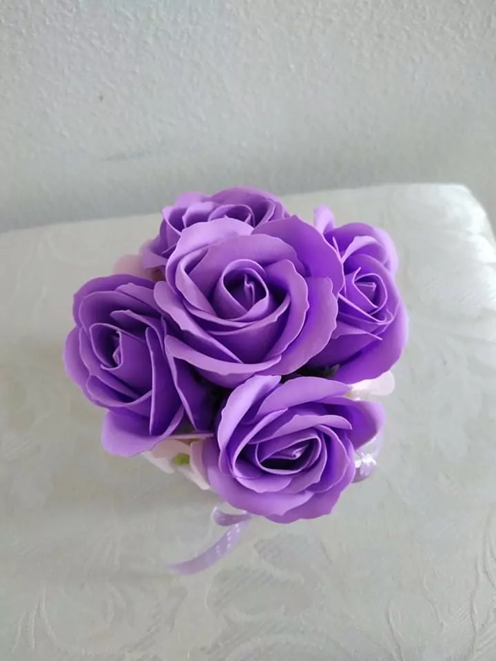 Mydlový box flower Fialový