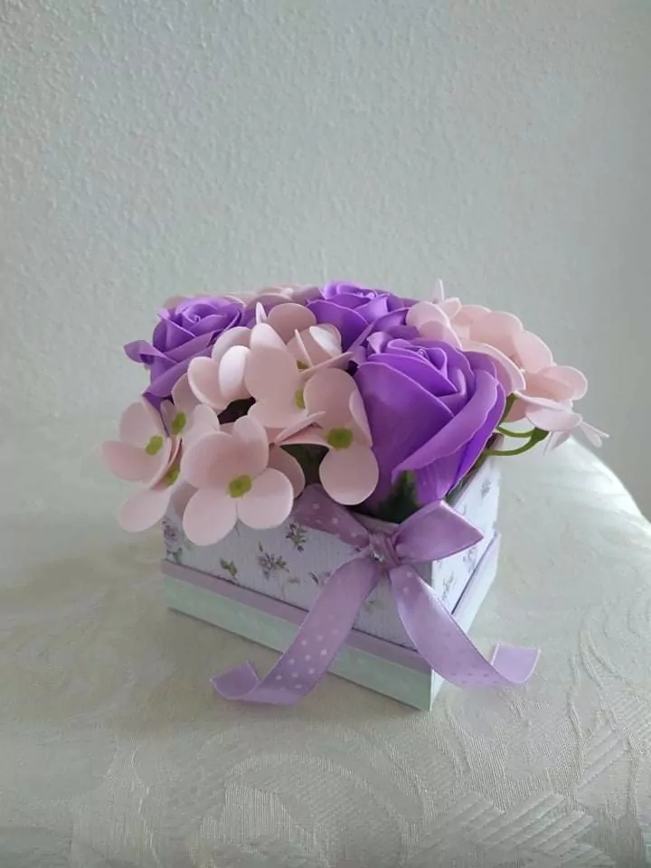 Mydlový box flower Fialový 2