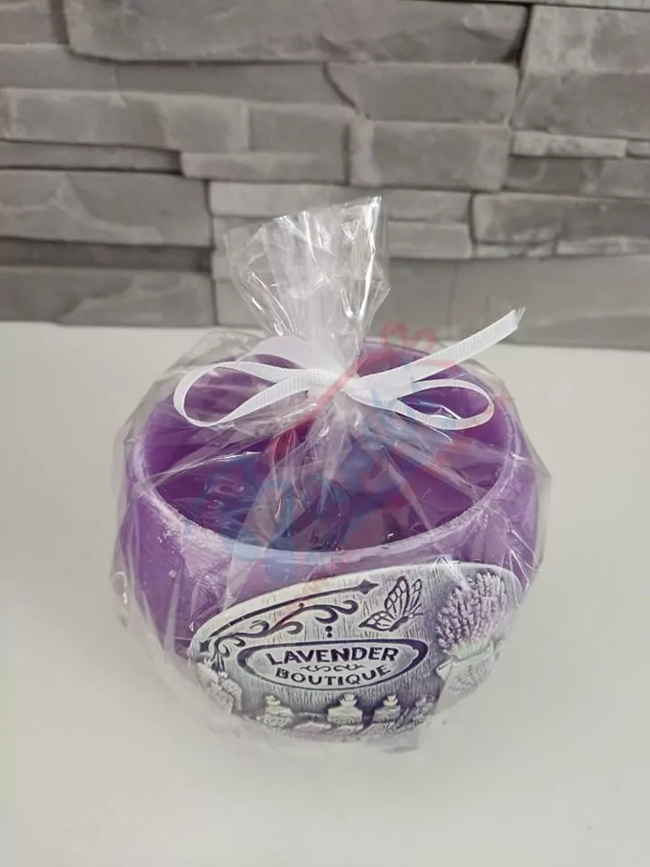 Lampáš na čajovú sviečku- guľa- Lavender