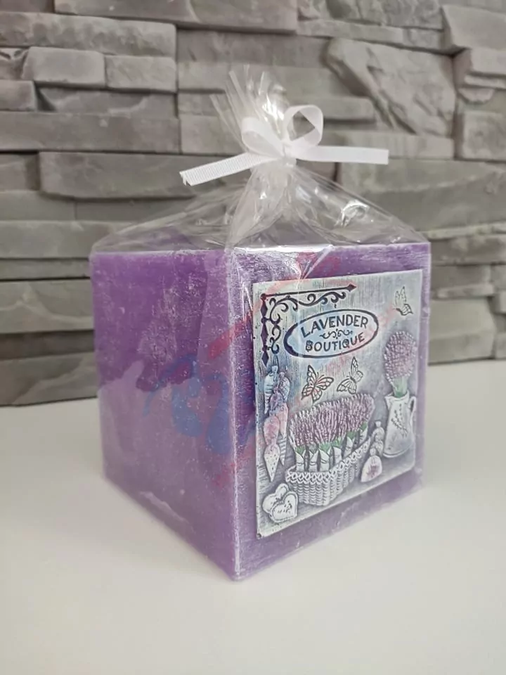 Lampáš na čajovú sviečku- kváder- Lavender