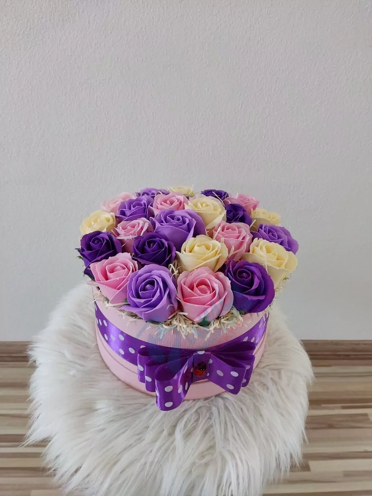 Flowers box- fialový maxi