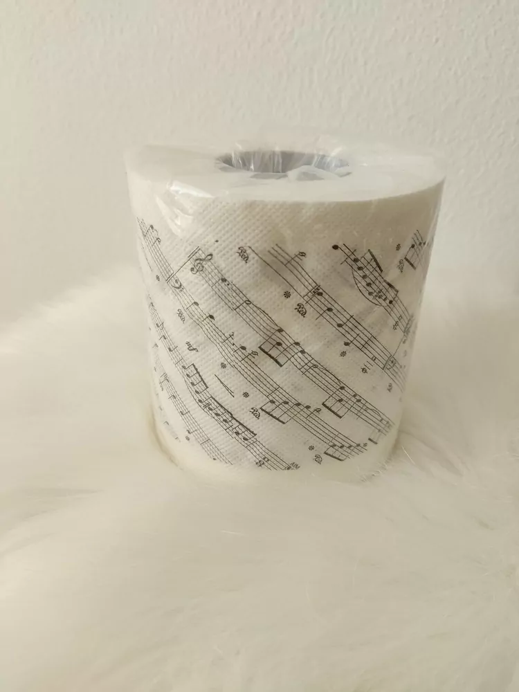 Toaletný papier s notami