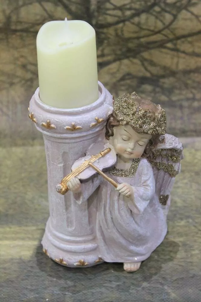 Anjelik s husľami - LED - 18cm